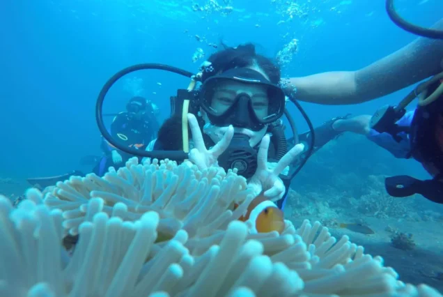 Scuba Diving with Coral Reefs in Dauin, Negros Oriental Island.