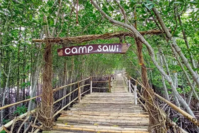 Camp Sawi in Bantayan Island, Cebu, featuring a colorful tropical photo spot and relaxing island atmosphere.