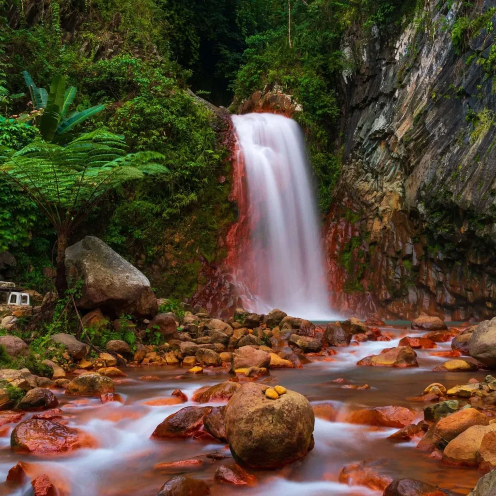 Pulangbato Falls in Valencia, Negros Oriental