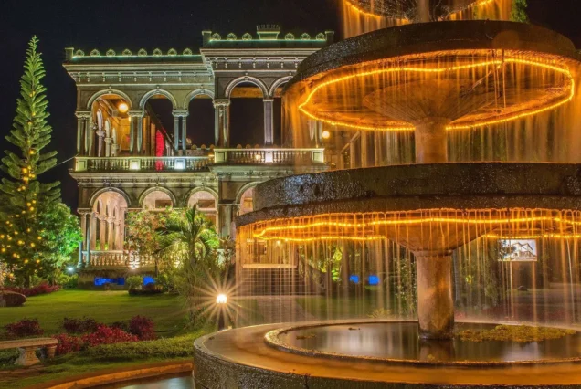 The Ruins in Talisay, Negros Occidental, featuring the grand remains of a historic mansion surrounded by gardens.